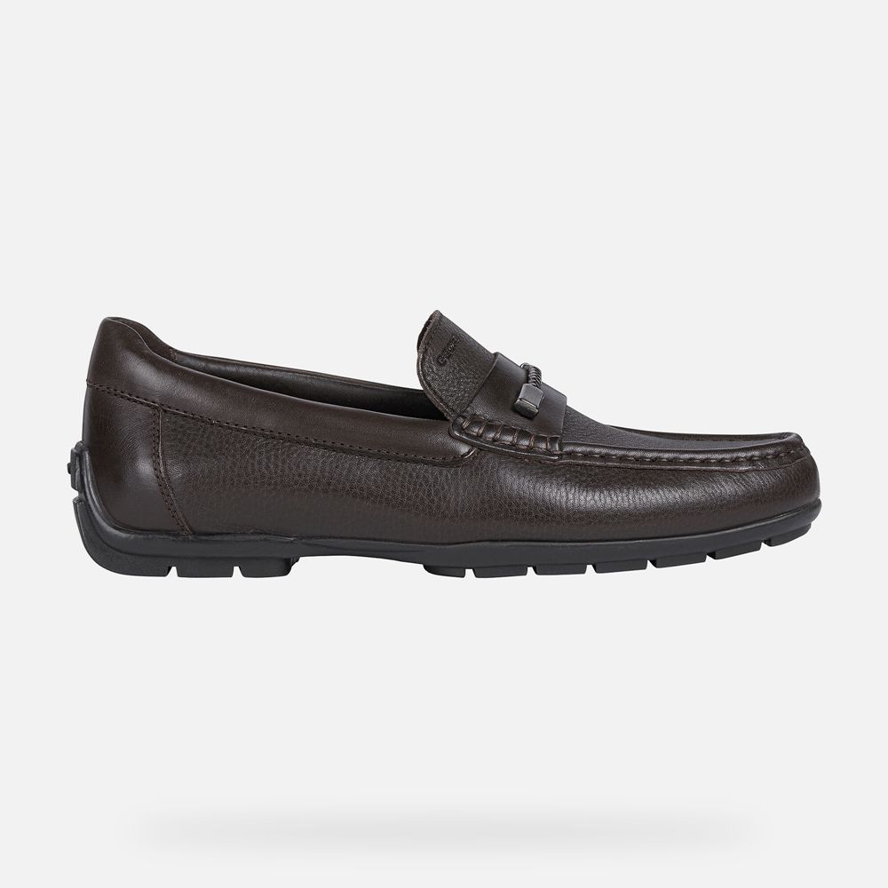 Geox Erkek Loafers Koyu Kahverengi - Moner W 2Fit - ILU-609341